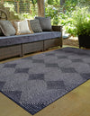 Catalina Cove Outdoor Collection Area Rug -  Hermosa Rectangle Navy Blue  lifestyle 19