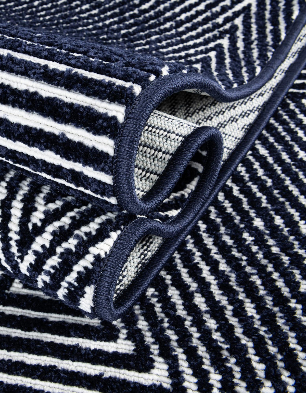 Catalina Cove Outdoor Collection Area Rug -  Hermosa Rectangle Navy Blue  lifestyle 39
