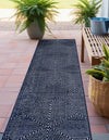 Catalina Cove Outdoor Collection Area Rug -  Hermosa Runner Navy Blue  lifestyle 63