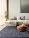 Catalina Cove Outdoor Collection Area Rug -  Hermosa Square Navy Blue  lifestyle 56