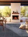 Catalina Cove Outdoor Collection Area Rug -  Hermosa Square Navy Blue  lifestyle 62