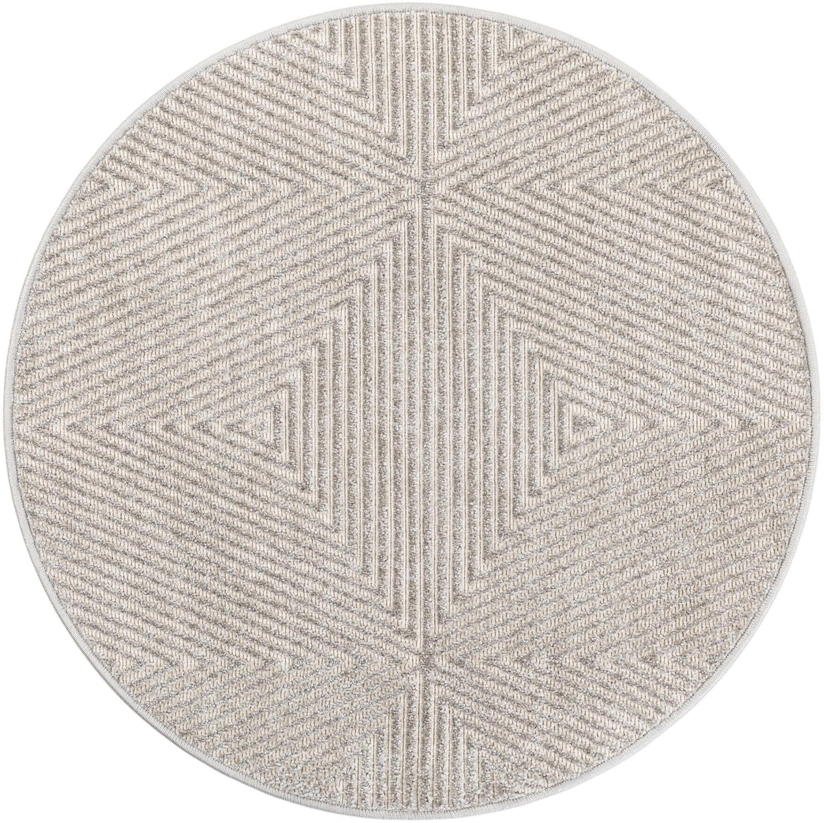Catalina Cove Outdoor Collection Area Rug -  Hermosa Round Gray  lifestyle 47