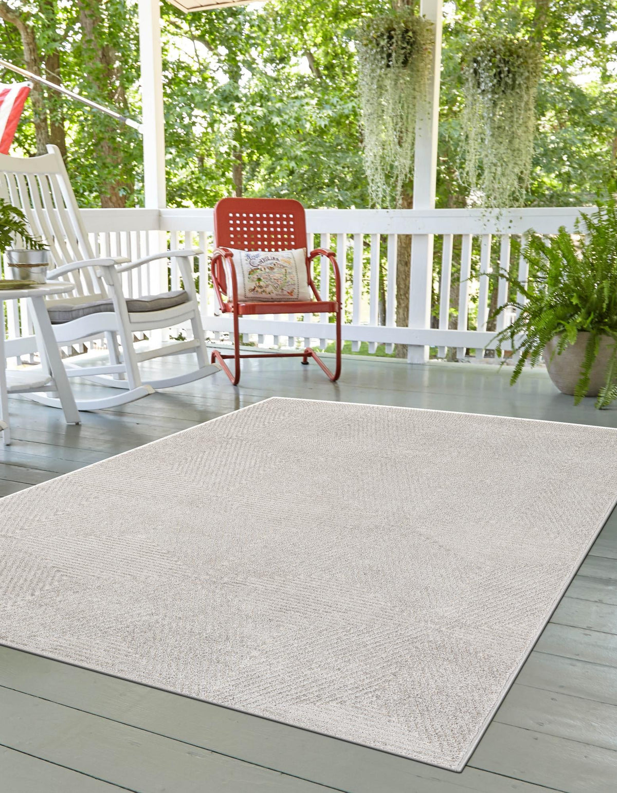 Catalina Cove Outdoor Collection Area Rug -  Hermosa Rectangle Gray  lifestyle 20