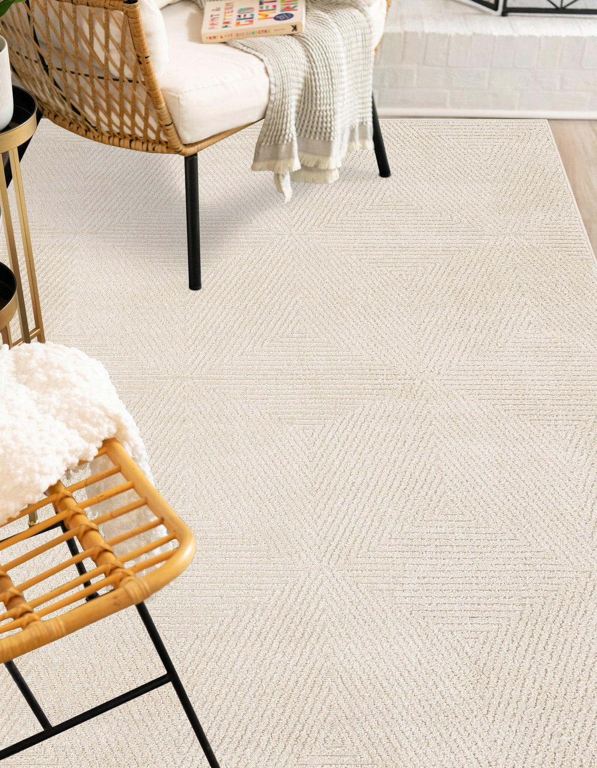 Catalina Cove Outdoor Collection Area Rug -  Hermosa Rectangle Beige  lifestyle 14