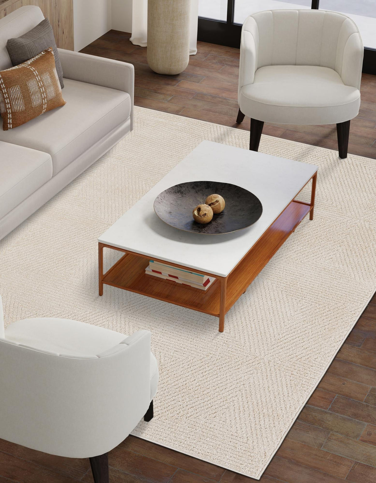 Catalina Cove Outdoor Collection Area Rug -  Hermosa Rectangle Beige  lifestyle 26