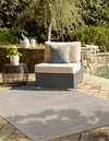 Catalina Cove Outdoor Collection Area Rug -  Zuma Rectangle Gray  lifestyle 37