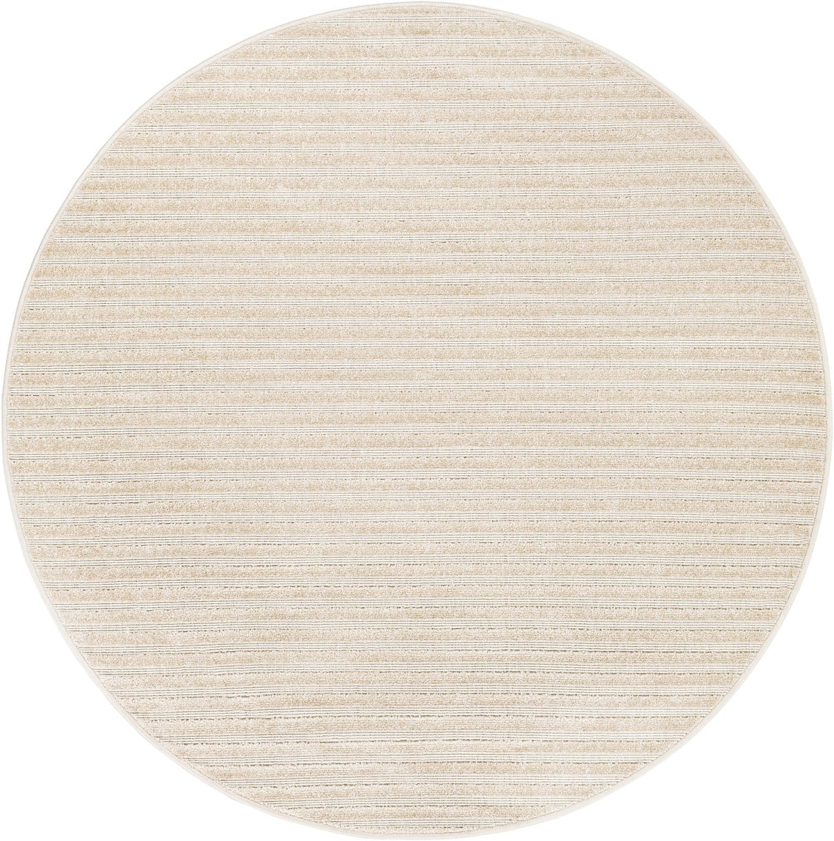 Catalina Cove Outdoor Collection Area Rug -  Zuma Round Beige and Ivory  lifestyle 90