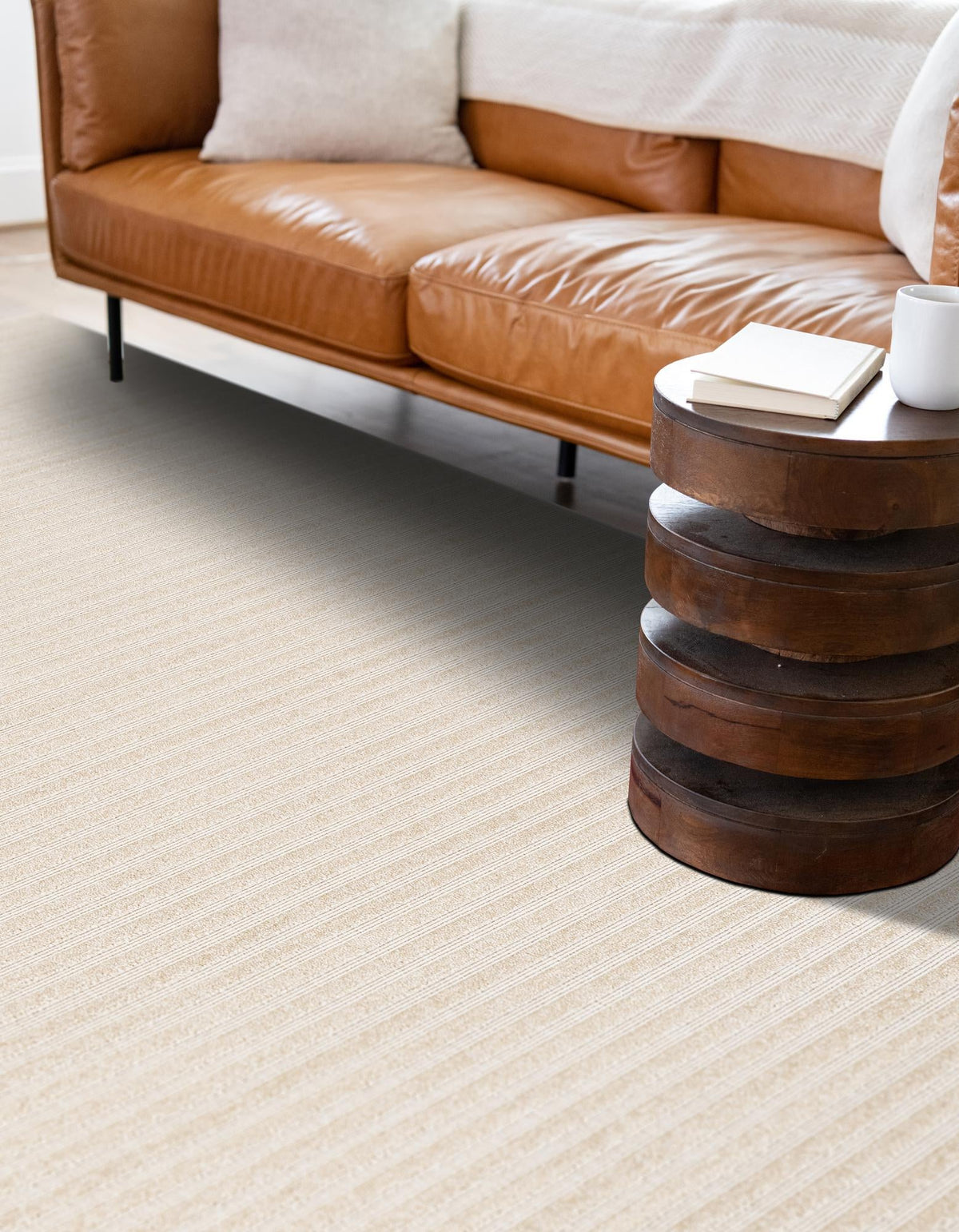 Catalina Cove Outdoor Collection Area Rug -  Zuma Rectangle Beige and Ivory  lifestyle 20