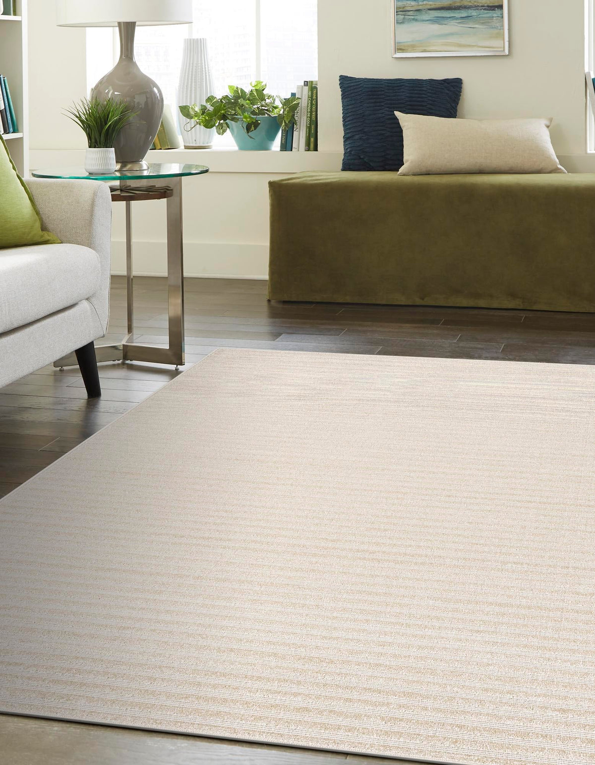 Catalina Cove Outdoor Collection Area Rug -  Zuma Rectangle Beige and Ivory  lifestyle 28