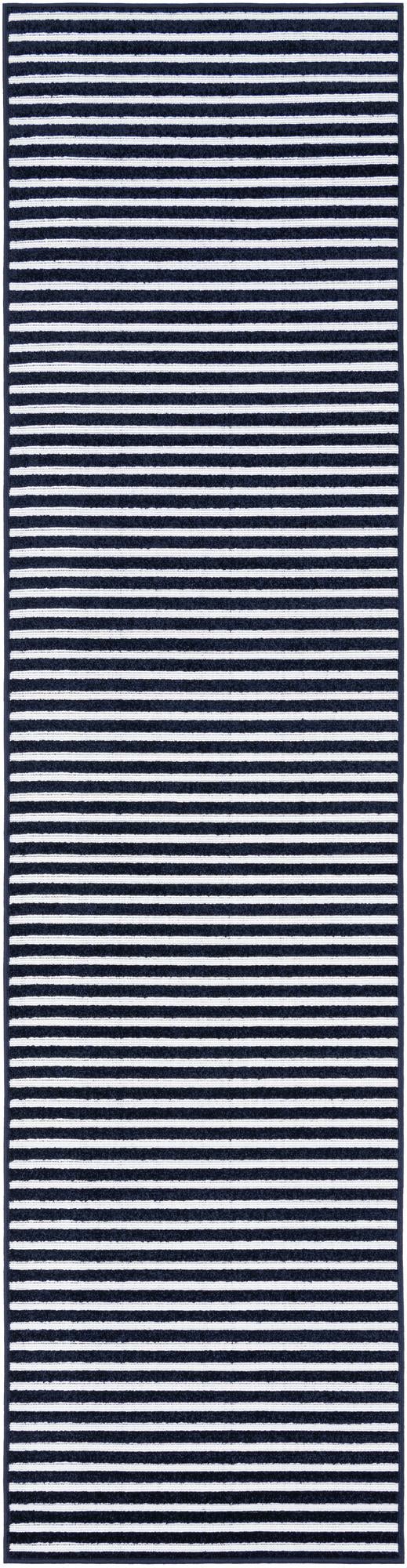 Catalina Cove Outdoor Collection Area Rug -  Zuma Runner Navy Blue  lifestyle 93