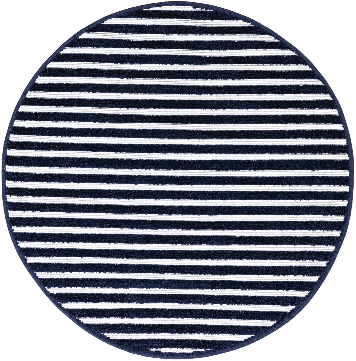 Catalina Cove Outdoor Collection Area Rug -  Zuma Round Navy Blue  lifestyle 89