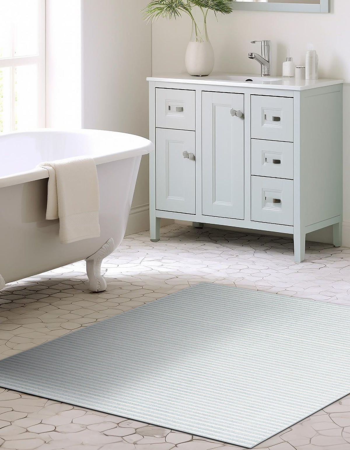 Catalina Cove Outdoor Collection Area Rug -  Zuma Rectangle Light Blue  lifestyle 18