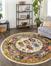 Brighton Terrace Collection Area Rug -  Portslade Round Ivory  lifestyle 55