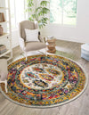 Brighton Terrace Collection Area Rug -  Portslade Round Ivory  lifestyle 59