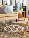Brighton Terrace Collection Area Rug -  Portslade Round Ivory  lifestyle 67
