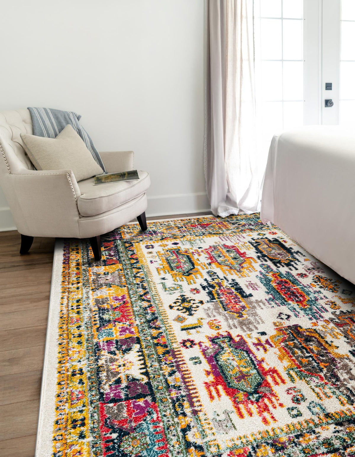 Brighton Terrace Collection Area Rug -  Portslade Rectangle Ivory  lifestyle 7