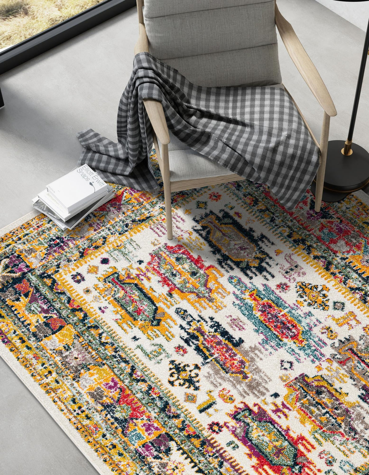 Brighton Terrace Collection Area Rug -  Portslade Rectangle Ivory  lifestyle 9