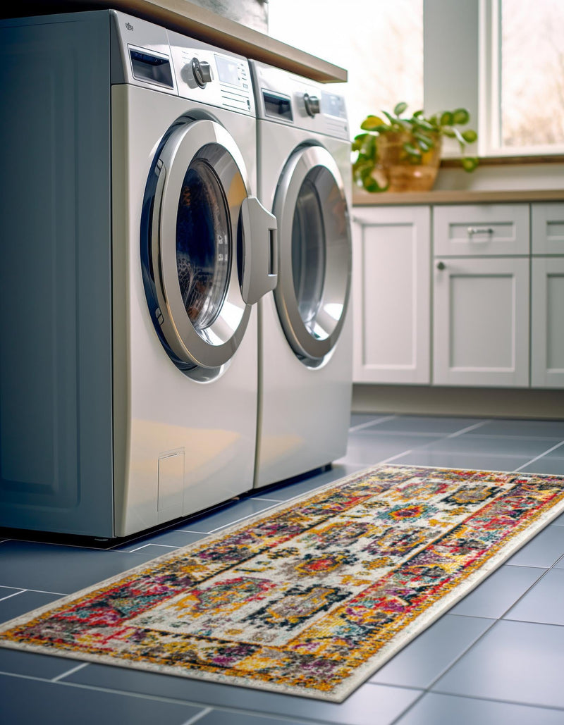 Brighton Terrace Collection Area Rug -  Portslade Runner Ivory  lifestyle 77