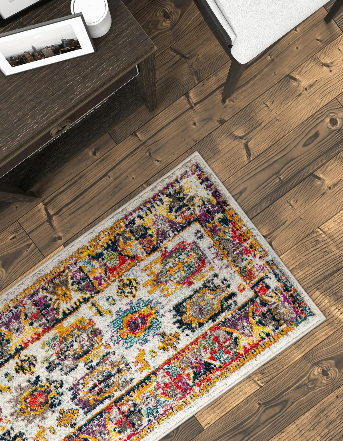 Brighton Terrace Collection Area Rug -  Portslade Runner Ivory  lifestyle 125