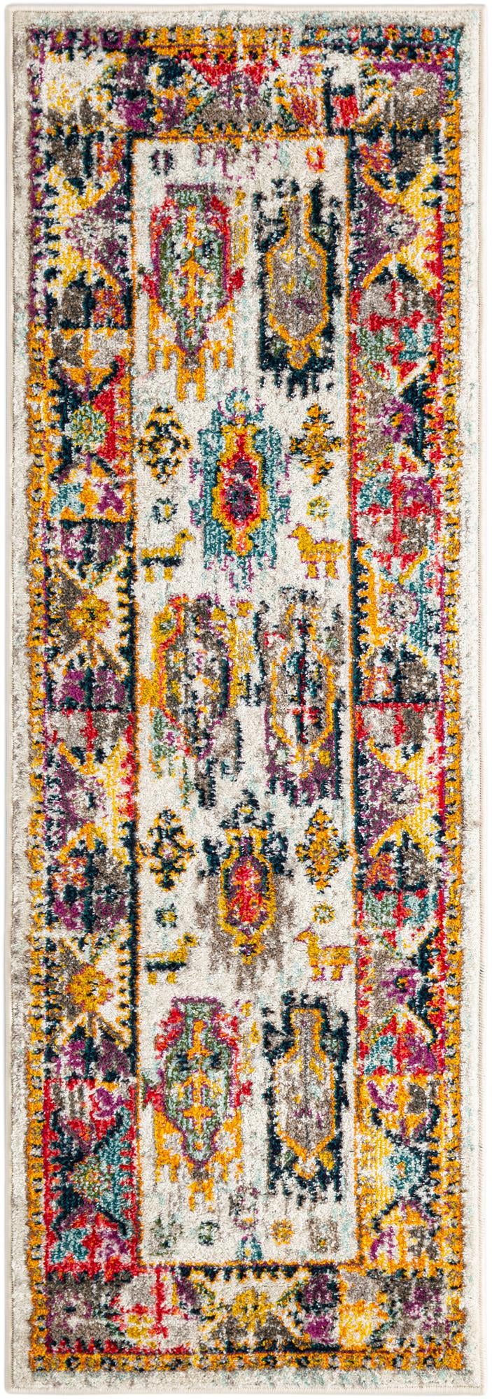 Brighton Terrace Collection Area Rug -  Portslade Runner Ivory  lifestyle 45