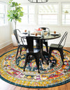 Brighton Terrace Collection Area Rug -  Portslade Round Navy Blue  lifestyle 63