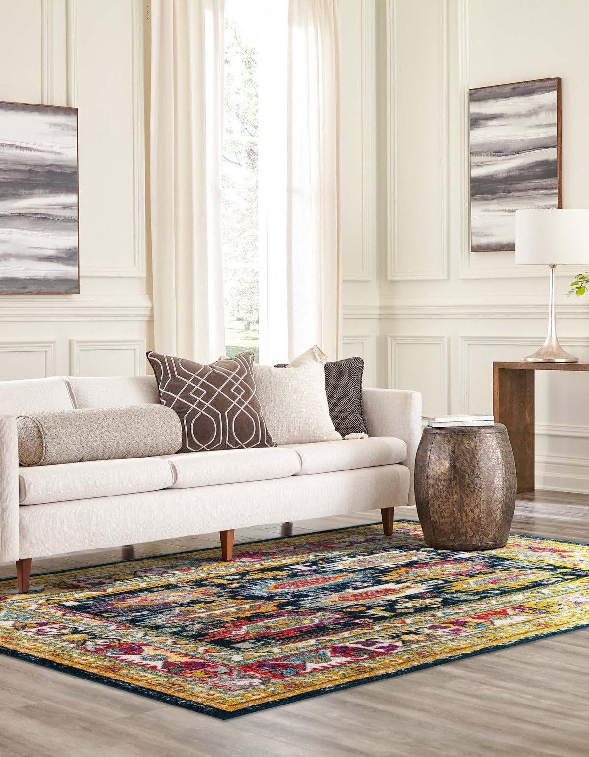 Brighton Terrace Collection Area Rug -  Portslade Rectangle Navy Blue  lifestyle 6