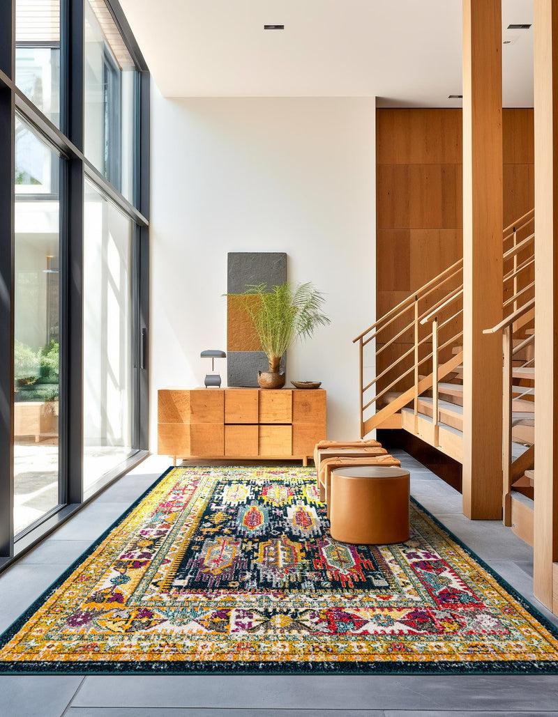 Brighton Terrace Collection Area Rug -  Portslade Rectangle Navy Blue  lifestyle 10