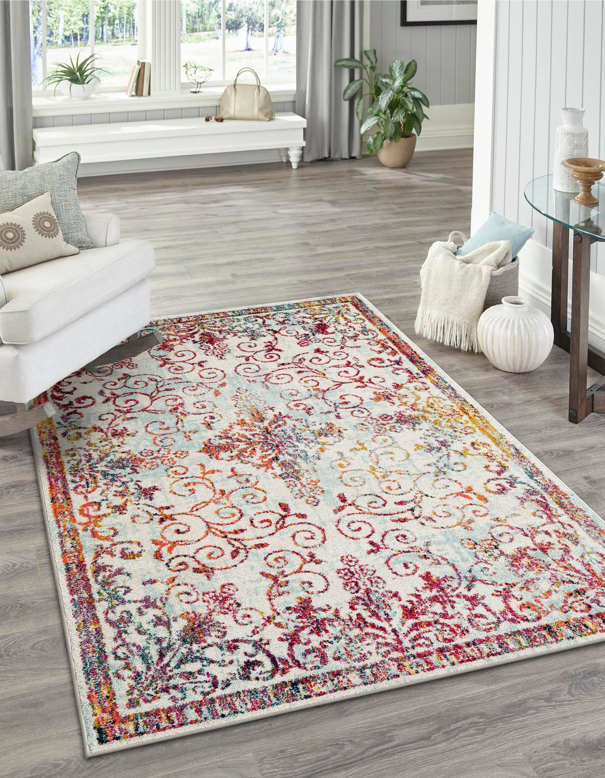 Brighton Terrace Collection Area Rug -  Saltdean Rectangle Ivory  lifestyle 4