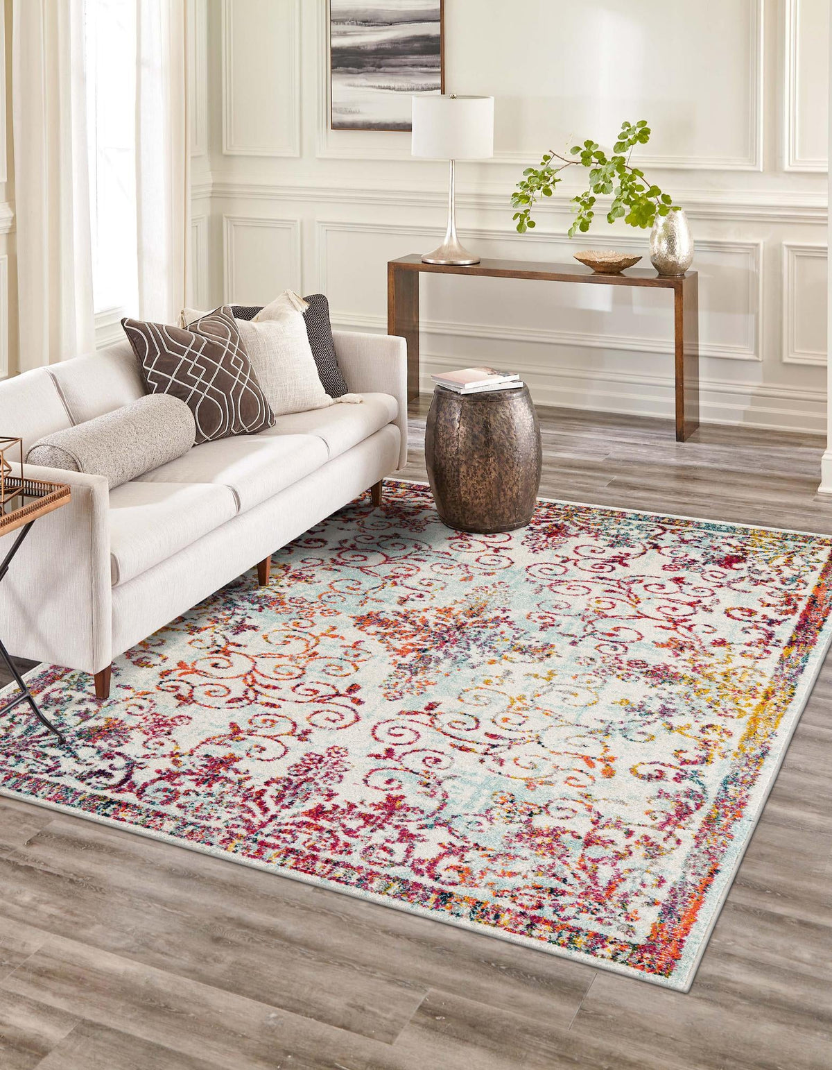 Brighton Terrace Collection Area Rug -  Saltdean Rectangle Ivory  lifestyle 10