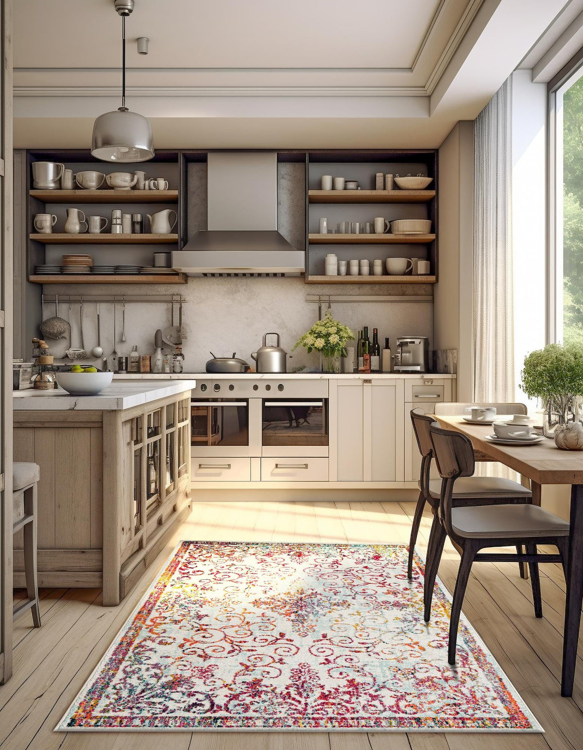 Brighton Terrace Collection Area Rug -  Saltdean Rectangle Ivory  lifestyle 12