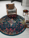 Brighton Terrace Collection Area Rug -  Saltdean Round Navy Blue  lifestyle 48