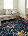 Brighton Terrace Collection Area Rug -  Saltdean Rectangle Navy Blue  lifestyle 5