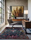 Brighton Terrace Collection Area Rug -  Saltdean Rectangle Navy Blue  lifestyle 11