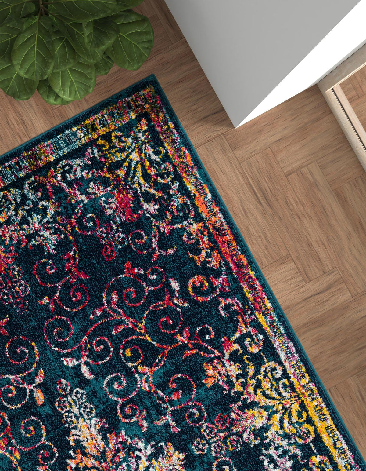 Brighton Terrace Collection Area Rug -  Saltdean Rectangle Navy Blue  lifestyle 21