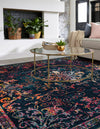 Brighton Terrace Collection Area Rug -  Saltdean Square Navy Blue  lifestyle 59