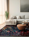 Brighton Terrace Collection Area Rug -  Saltdean Square Navy Blue  lifestyle 69