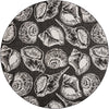 Seaside Haven Rugs Collection Area Rug -  Lighthouse (Black and White) Round Black and White  lifestyle 15