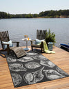 Seaside Haven Rugs Collection Area Rug -  Lighthouse (Black and White) Rectangle Black and White  lifestyle 0