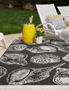 Seaside Haven Rugs Collection Area Rug -  Lighthouse (Black and White) Rectangle Black and White  lifestyle 7
