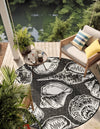 Seaside Haven Rugs Collection Area Rug -  Lighthouse (Black and White) Round Black and White  lifestyle 0