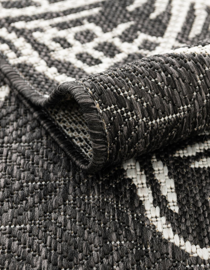 Seaside Haven Rugs Collection Area Rug -  Lighthouse (Black and White) Round Black and White  lifestyle 12
