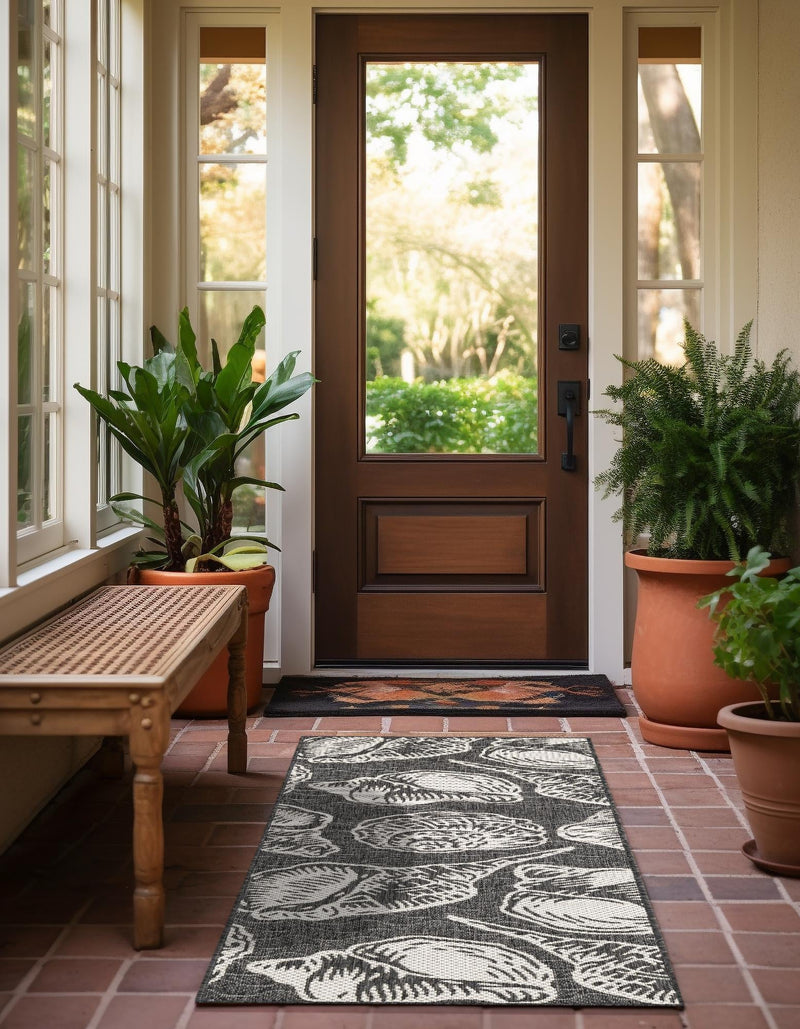 Seaside Haven Rugs Collection Area Rug -  Lighthouse (Black and White) Runner Black and White  lifestyle 2