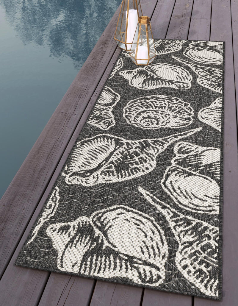 Seaside Haven Rugs Collection Area Rug -  Lighthouse (Black and White) Runner Black and White  lifestyle 4