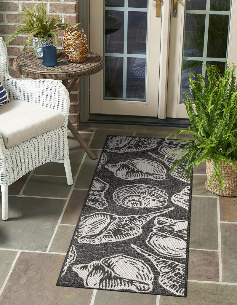 Seaside Haven Rugs Collection Area Rug -  Lighthouse (Black and White) Runner Black and White  lifestyle 9