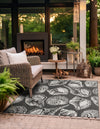 Seaside Haven Rugs Collection Area Rug -  Lighthouse (Black and White) Square Black and White  lifestyle 0