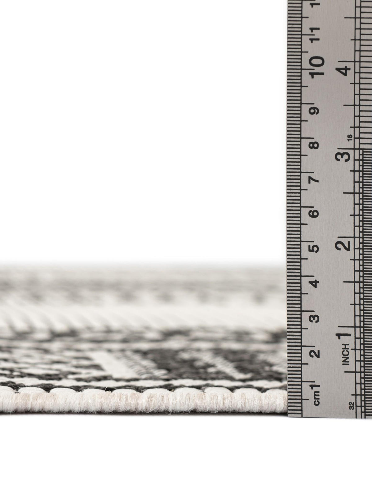 Patio Heritage Collection Area Rug -  Biloxi Rectangle Black and White  lifestyle 38