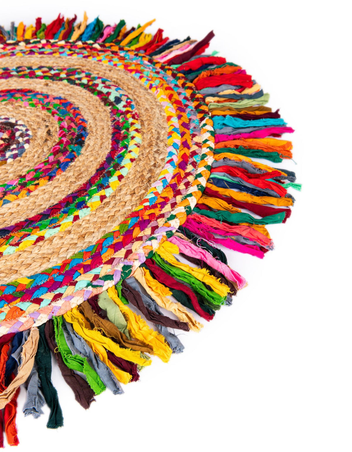 Osian Looms Collection Area Rug - Kathmandu Round Multi  lifestyle 48