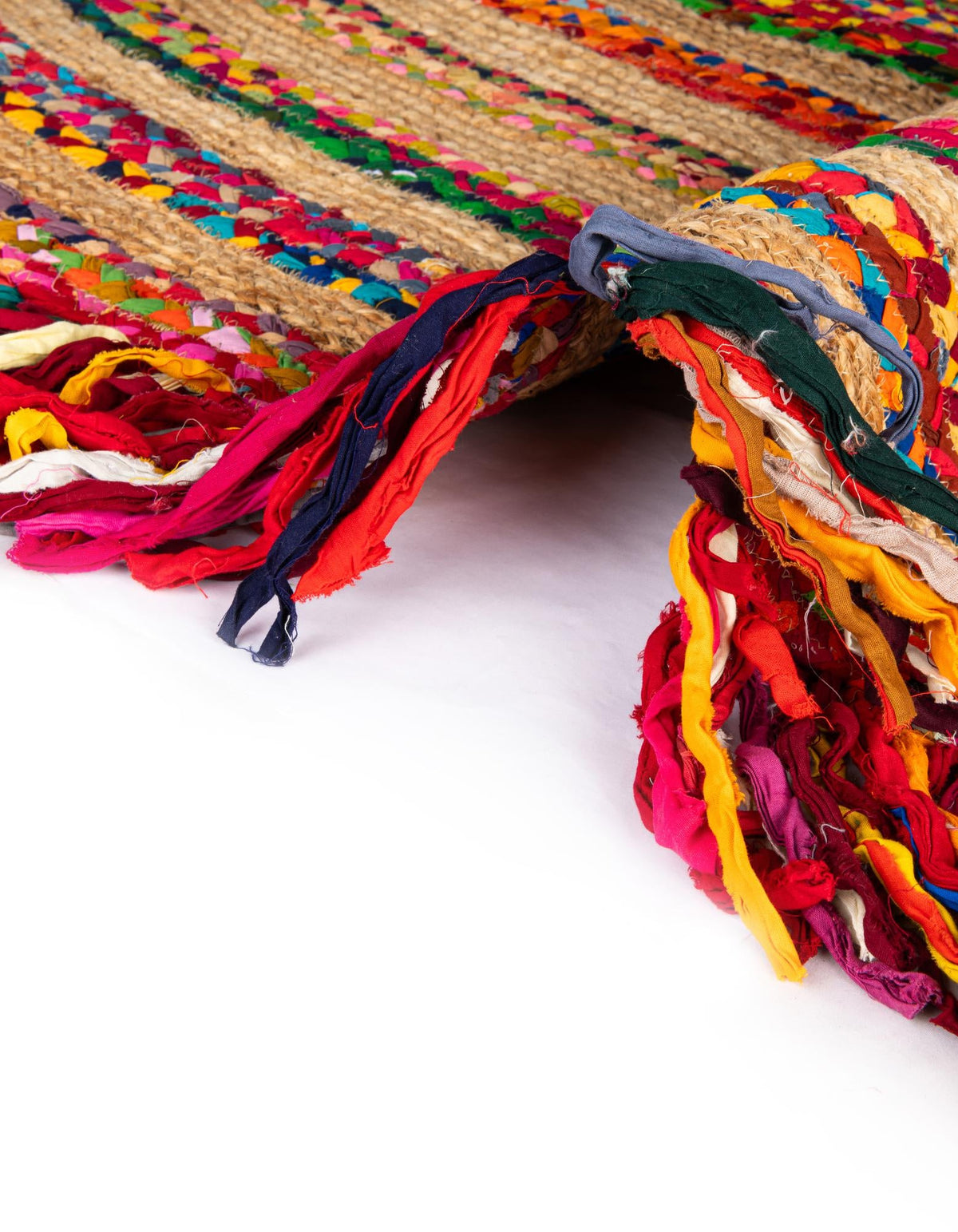 Osian Looms Collection Area Rug - Kathmandu Round Multi  lifestyle 55