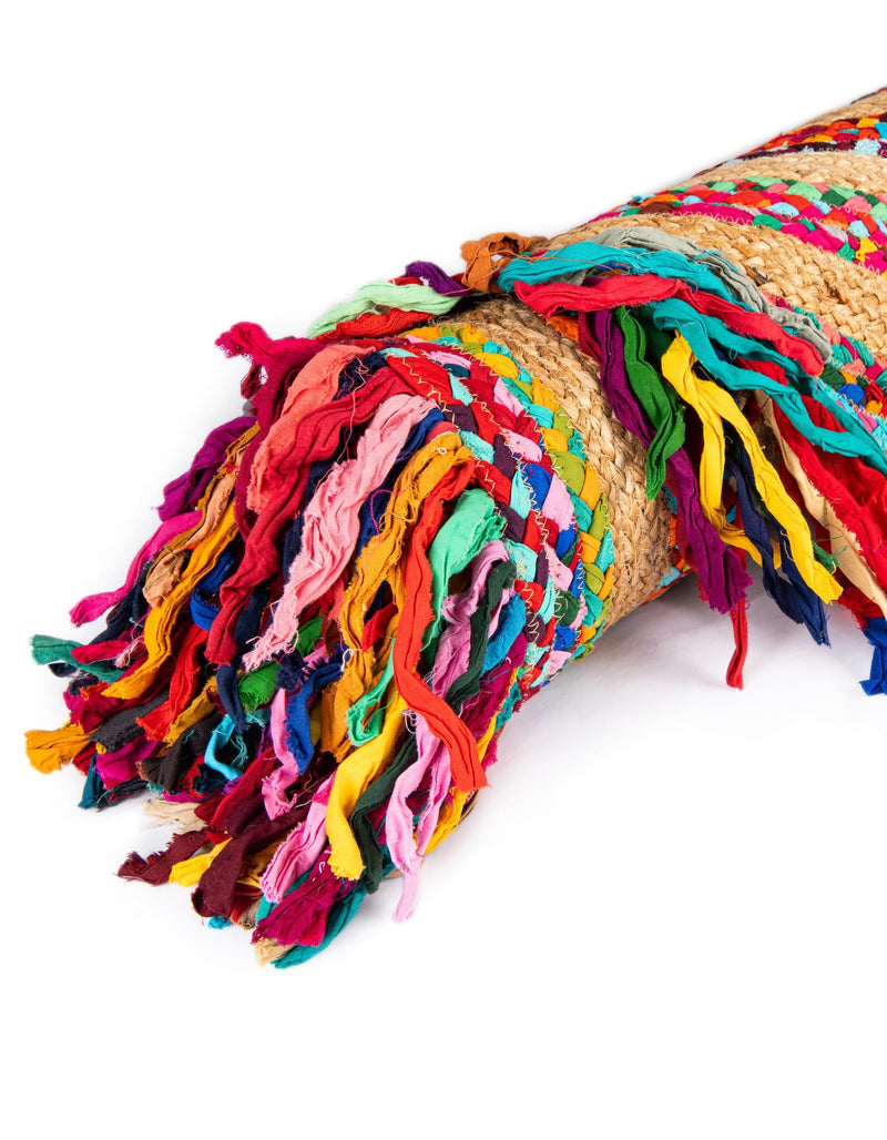 Osian Looms Collection Area Rug - Kathmandu Round Multi  lifestyle 59