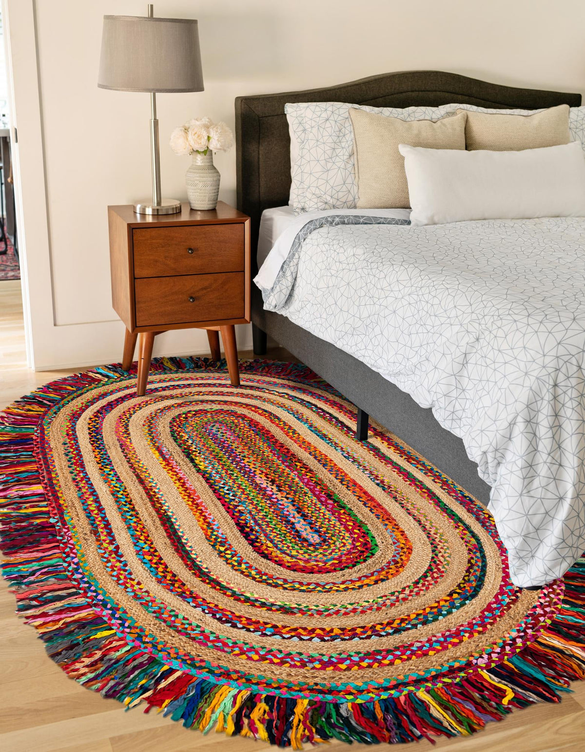 Osian Looms Collection Area Rug - Kathmandu Oval Multi  lifestyle 5